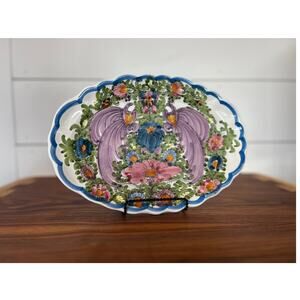 Vintage Skyros Designs Hand Painted Ceramic Plate Decorative Greece Decor